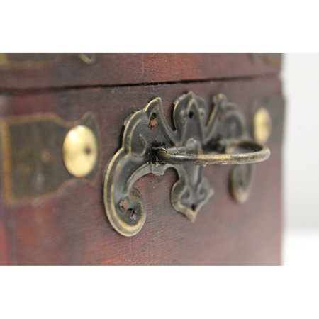Vintiquewise Rustic Studded Index/Recipe Card Box with Antiqued Latch, 4 x 6 Cards QI003389.L